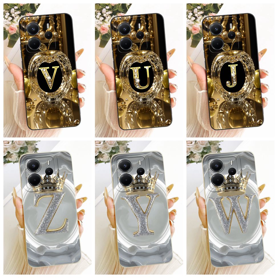 Phone Cases Eu - Luxe hoesje met letters en kroon,