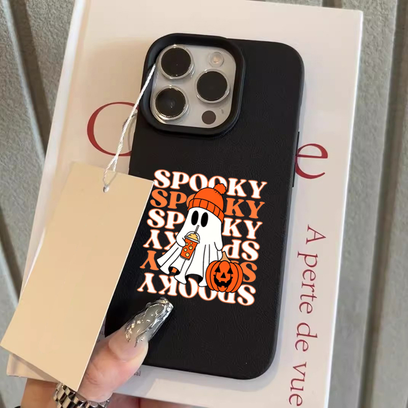 Phone Cases Xs Iphone - Schattig Halloween-spookpompoenpatroon telefoonhoesje voor iPhone 18