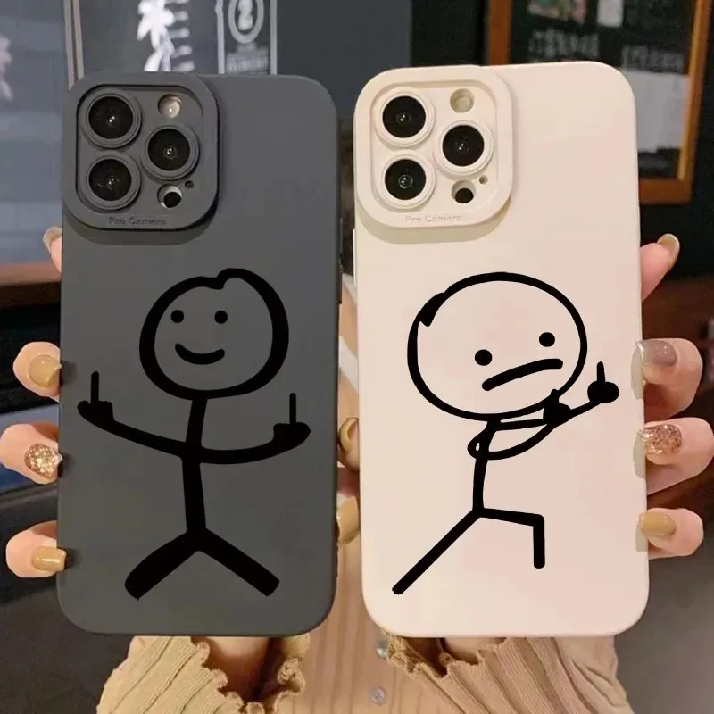Phone Cases Xs Iphone - Schattige cartoon-figuurtjes siliconen telefoonhoesje voor iPhone