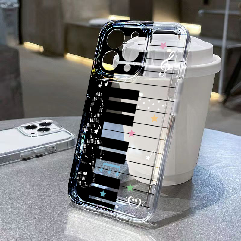 Phone Cases Xiaomi 15T - Telefoonhoesje met letter- en muzieknootmotief voor
