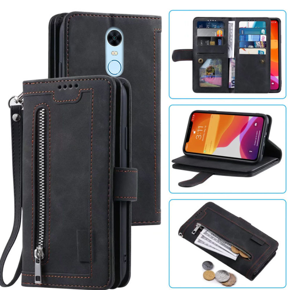 Leather Folio Wallet Case - 9 Kaarten Wallet Case Voor Redmi