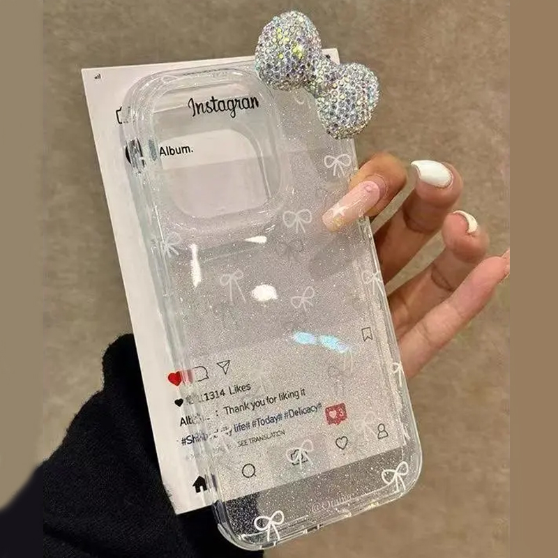 Phone Cases Expensive - Luxe sprankelend poeder 3D volledige diamanten