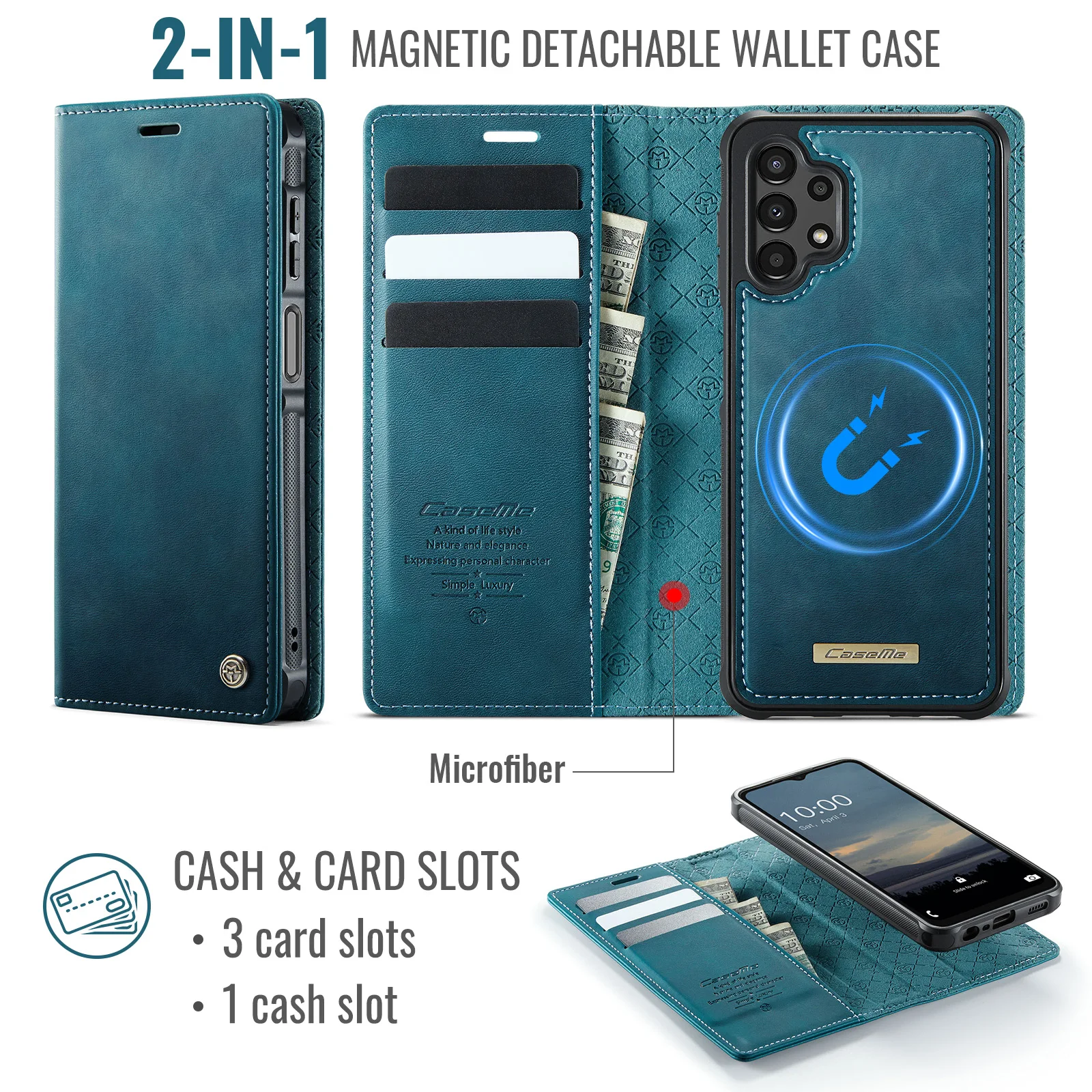 Caseme-C49 Folio Afneembare Ma - Leather Folio Wallet Case recensie en prijs