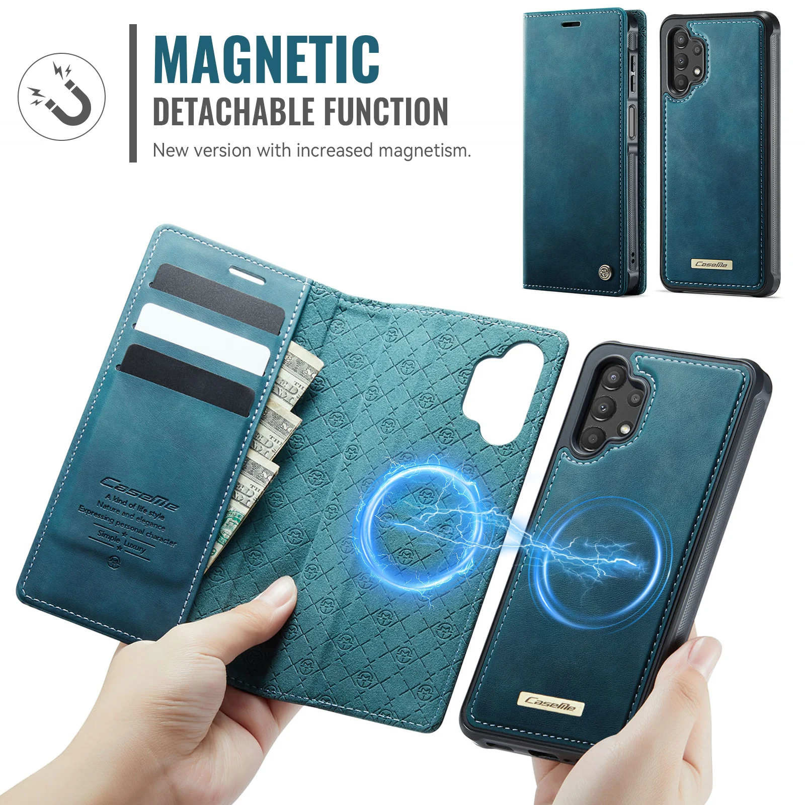 Caseme-C49 Folio Afneembare Ma - Leather Folio Wallet Case recensie en prijs