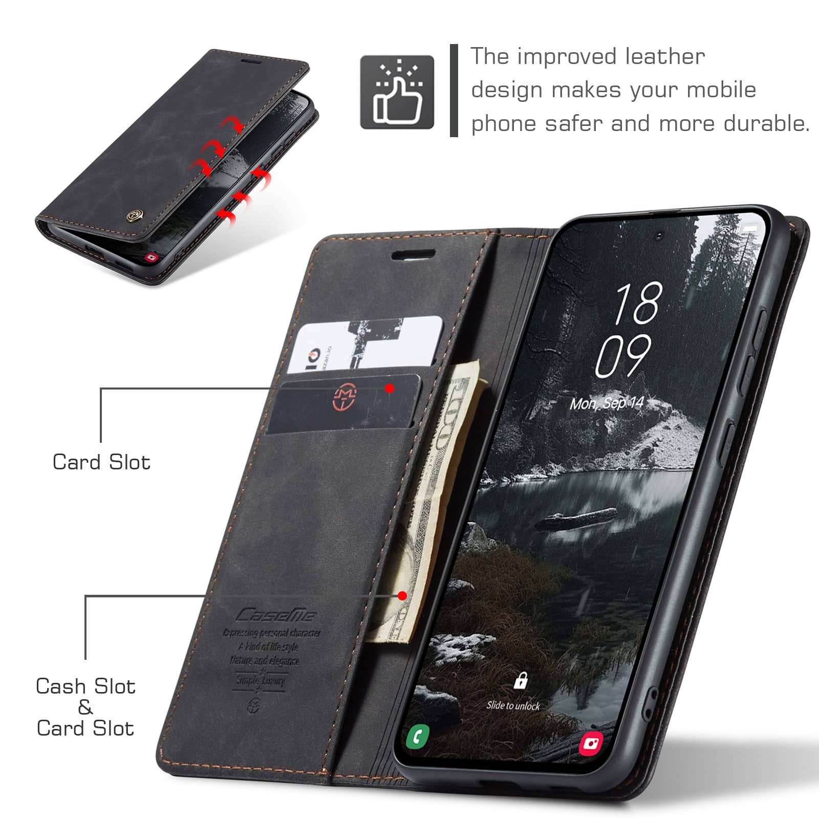Flip Wallet Case voor Samsung  - Leather Folio Wallet Case recensie en prijs
