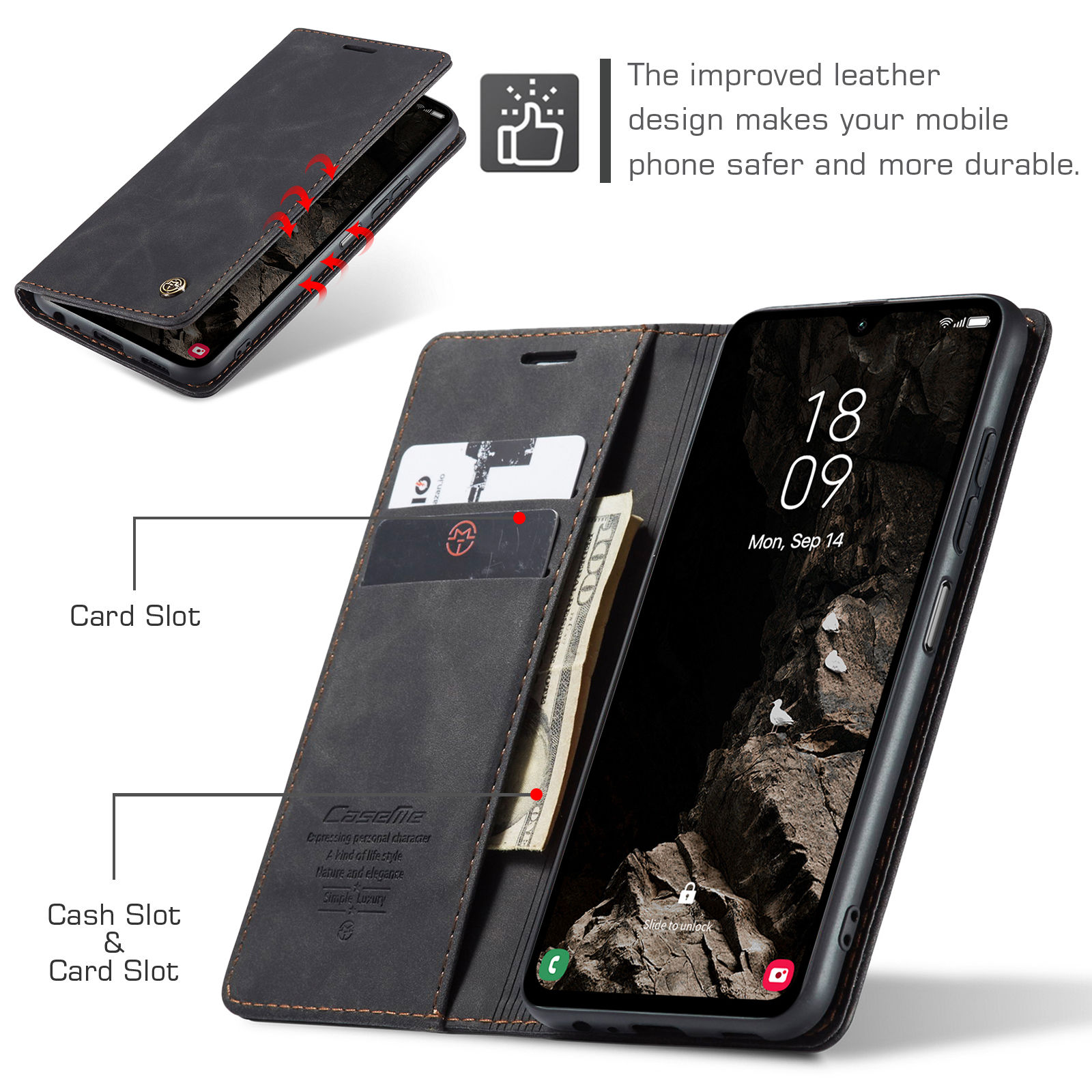 Flip Wallet Case voor Samsung  - Leather Folio Wallet Case recensie en prijs