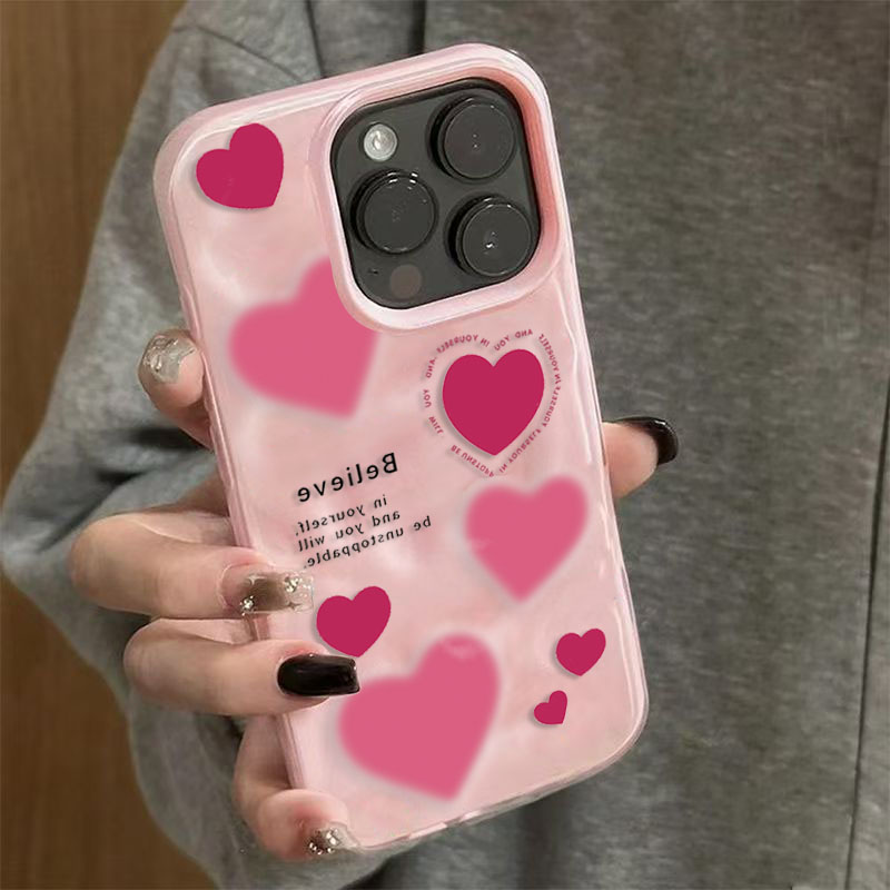 Luxe Roze Liefde Hart Plooien  - Phone Cases Expensive recensie en prijs
