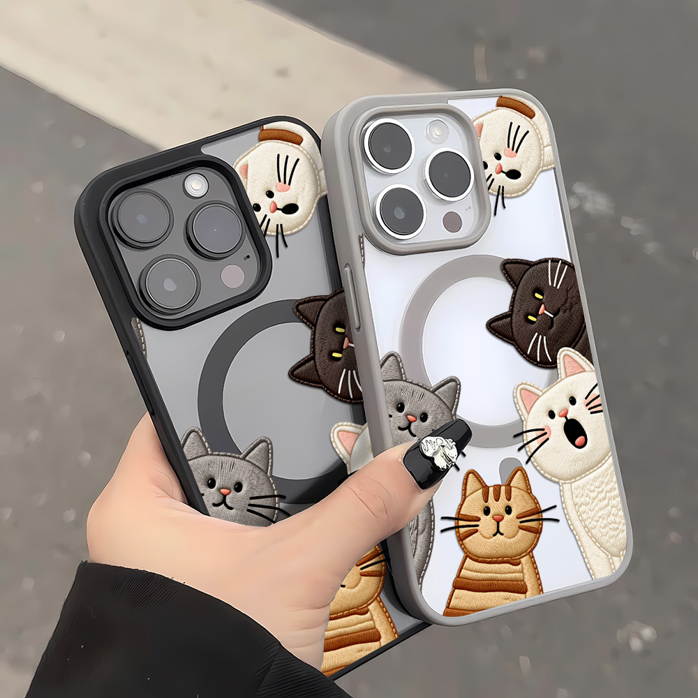 Schattig nep-borduurwerk katte - Phone Cases Cat recensie en prijs
