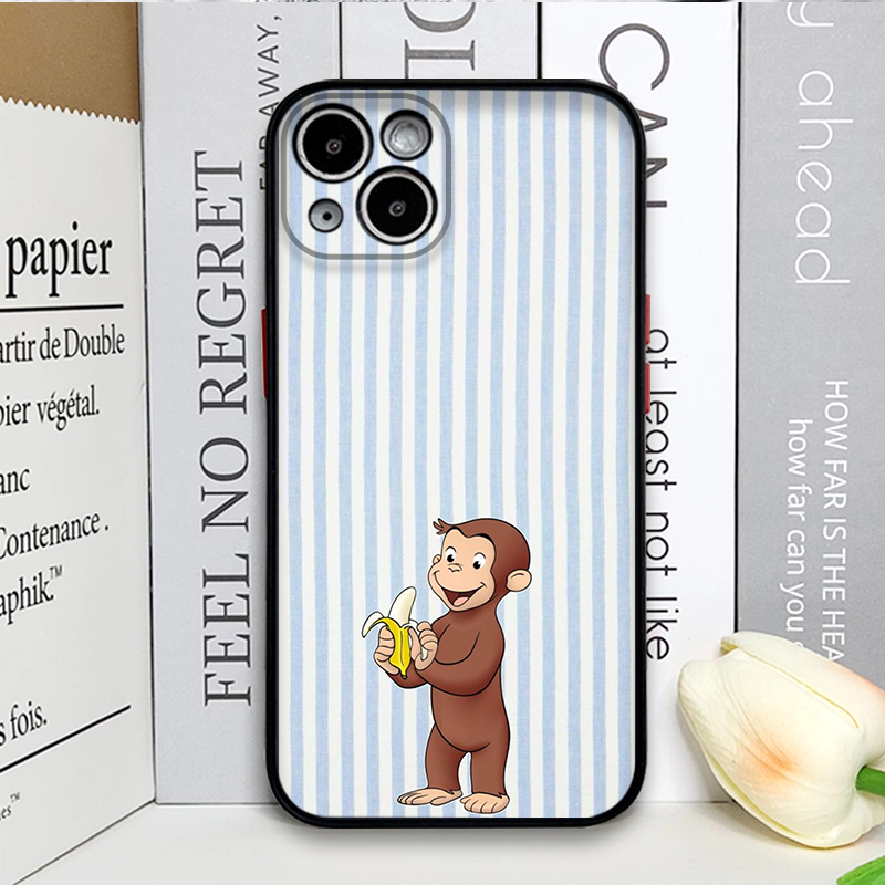 Cartoon gestreepte aap met kat - Phone Cases Xs Iphone recensie en prijs
